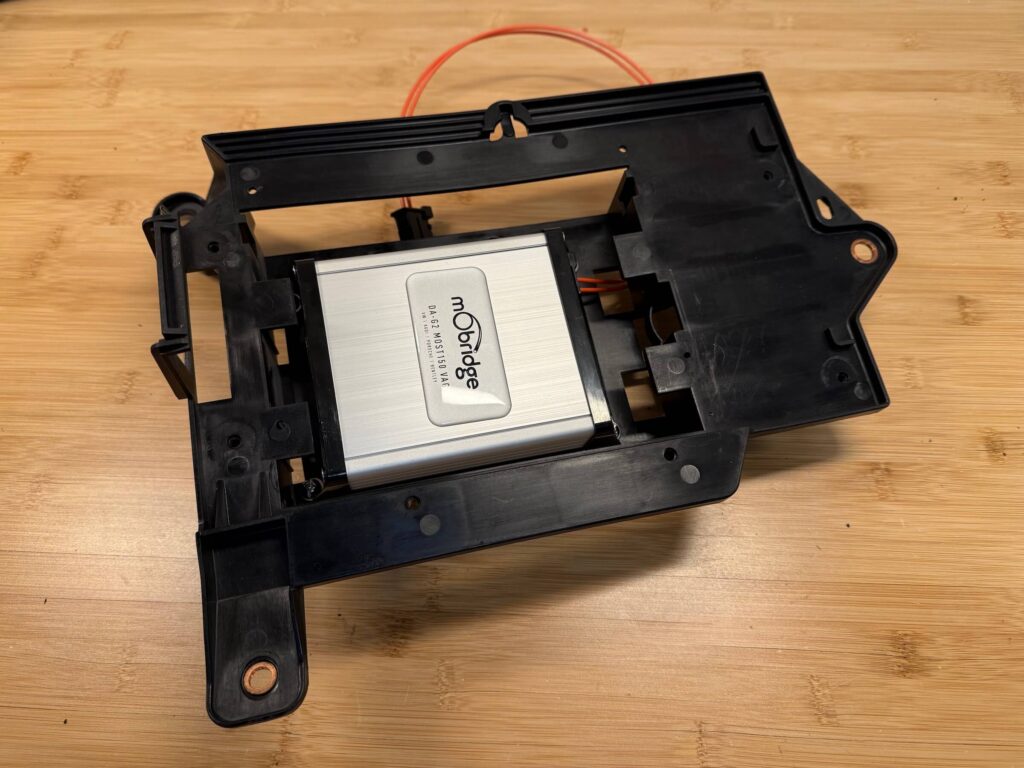 MOST adapter mounted